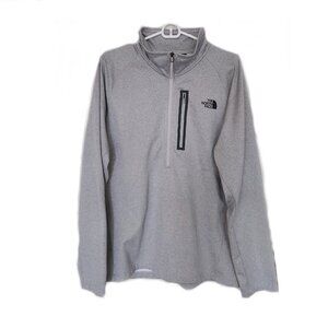 THE NORTH FACE Mens Canyonlands 1/2 Zip Pullover Sweatshirt Light Grey Size XL